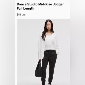 Lululemon Dance Studio Black Mid-Rise Jogger
